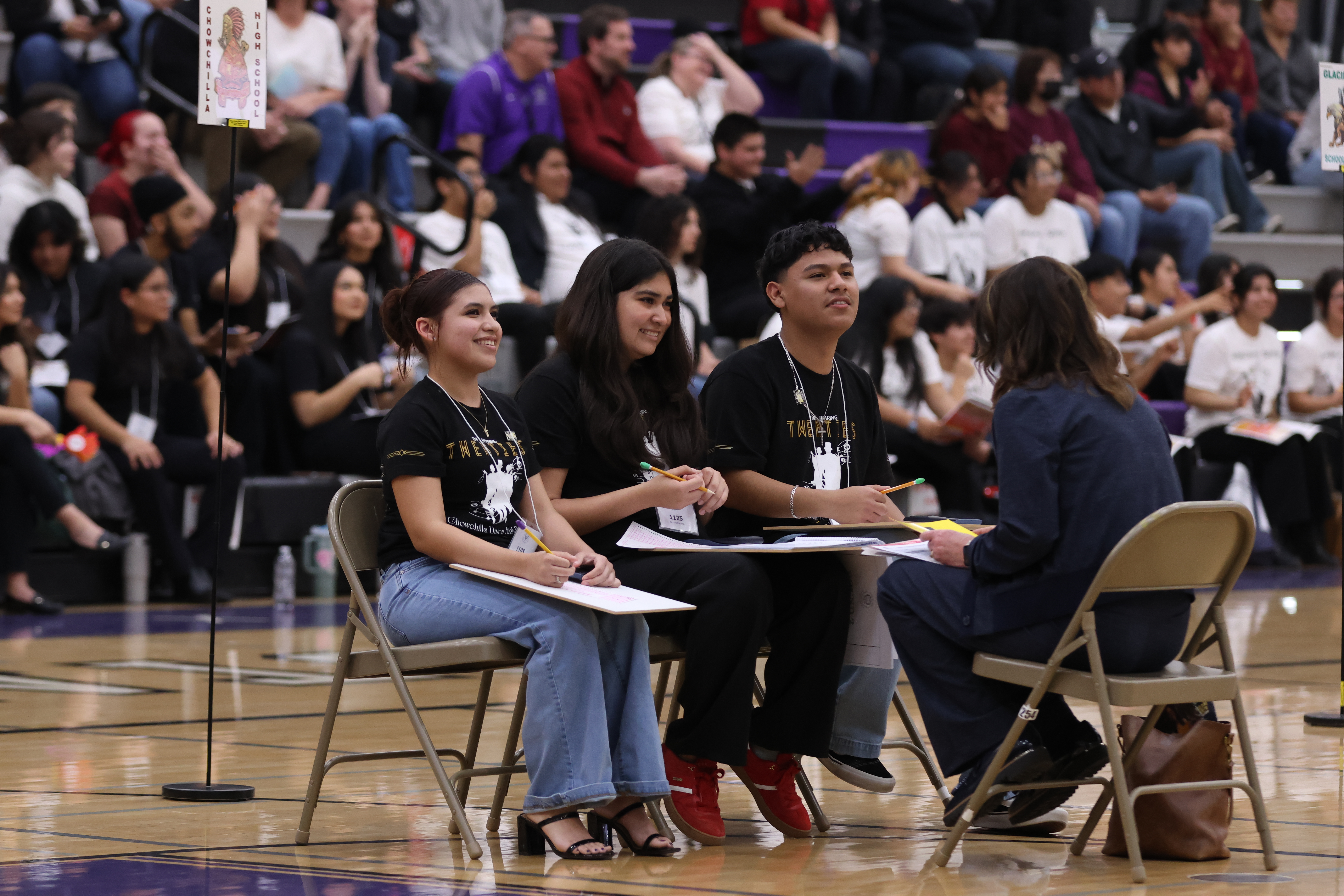 Students competing in Super Quiz at Decathlon 