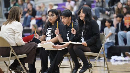 Students competing in Super Quiz at Decathlon 