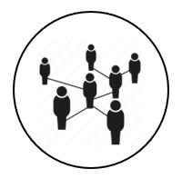 Small circle with people networking